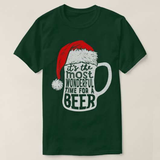 ビールクリスマスSで最も素晴らしい時間 Tシャツ (デザイン正面)