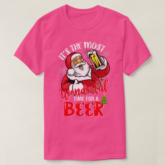 ビールクリスマスSで最も素晴らしい時間 Tシャツ (デザイン正面)