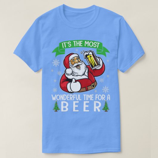 ビールクリスマスSで最も素晴らしい時間 Tシャツ (デザイン正面)