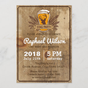 ビールクール&カップバチュラーパーティカード 招待状