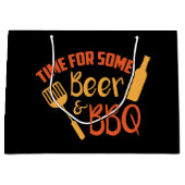 ビールクールbbqワードアート ラージペーパーバッグ (正面)