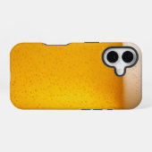 ビールグラスおもしろい写真 iPhone 16ケース (裏面横)