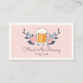 ビールグラスと花 名刺 (正面)