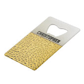 ビールグラスのパーソナライズ クレジットカード栓抜き (正面アングル)