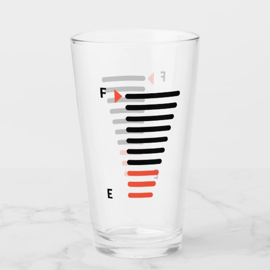 ビールグラスのビールレベル タンブラーグラス (正面)
