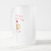 ビールグラスを飲む最も素晴らしい時間だ フロストグラスビールジョッキ (正面左)