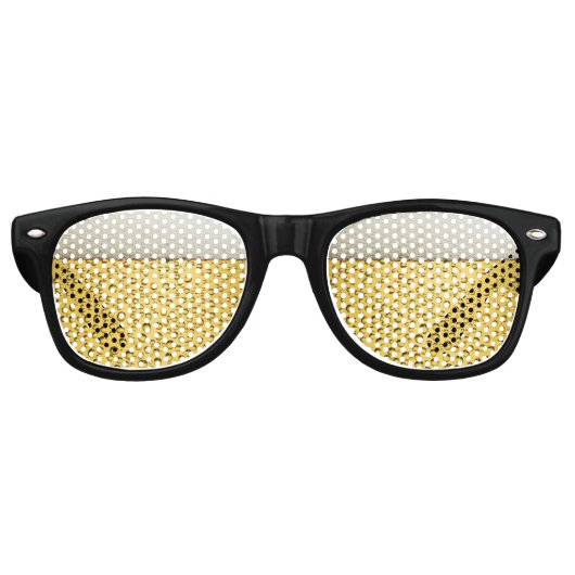 ビールグラス写真 レトロサングラス (正面)