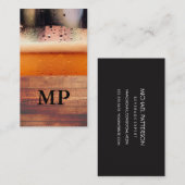 ビールグラス素朴ウッド | モノグラム 名刺 (正面/裏面)