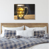 ビールグラス飲料のクローズアップ、インド キャンバスプリント (インサイチュ (寝室))