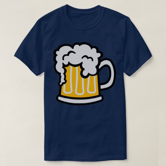 ビールグラス2 Tシャツ (デザイン正面)