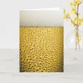 ビールグラス カード (黄色い花)