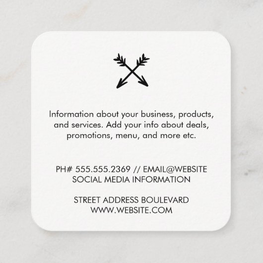 ビールグラス スクエア名刺 (裏面)