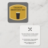 ビールグラス スクエア名刺 (正面/裏面)