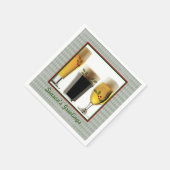 ビールグラス&ホリー季節のごあいさつ スタンダードカクテルナプキン (角)