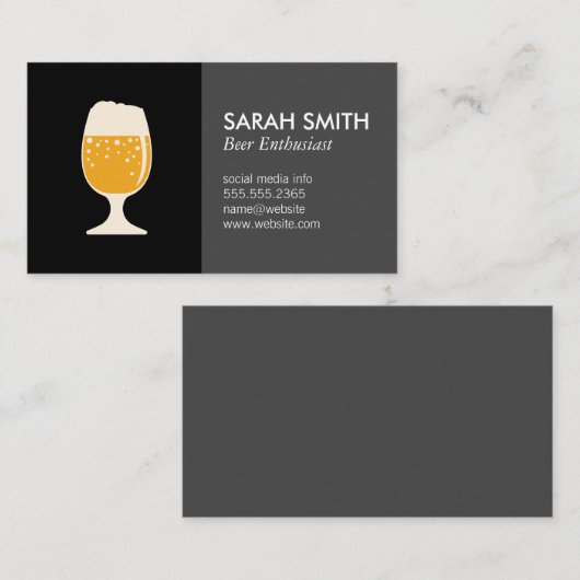 ビールグラス 名刺 (正面/裏面)
