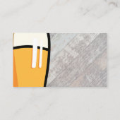 ビールグラス |木製ボードの背景 名刺 (裏面)