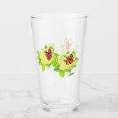 ビールグラス：蝶の運 タンブラーグラス (正面)