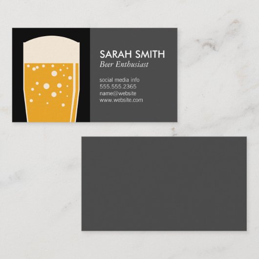 ビールグラス | Brewery 名刺 (正面/裏面)