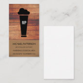 ビールグラス | Brewery |木製トリムモノグラム 名刺 (正面/裏面)