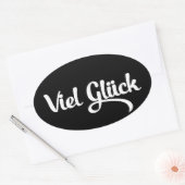 ビールグリュック | Good Luckドイツ語 楕円形シール (封筒)