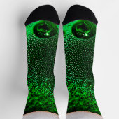 ビールグリーンラガーおもしろいの泡立つボトル ソックス (上部)