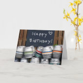 ビールケグス誕生日カード カード (黄色い花)
