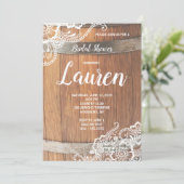 ビールケグレースウ素朴ッドブライダルシャワー 招待状 (スタンド正面)