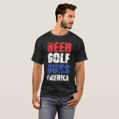 ビールゴルフは#Merica - 7月の第4 --を撃ちます Tシャツ (正面フル)