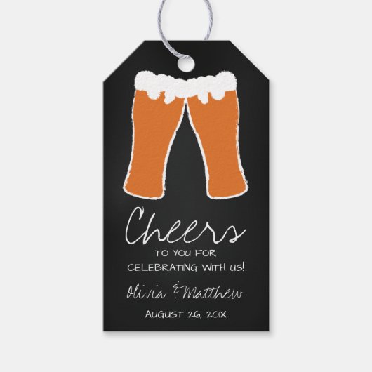 ビールサンキューラベルメッセージカード ギフトタグ (正面)
