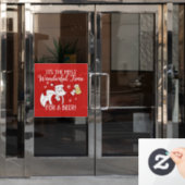 ビールサンタで最も素晴らしいクリスマス ウィンドウサイン (オフィスドア)