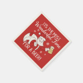 ビールサンタにとってクリスマスで最も素敵な時間 スタンダードカクテルナプキン (角)