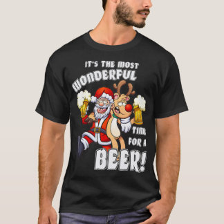 ビールサンタにとって最も素晴らしい時期おもしろい Tシャツ