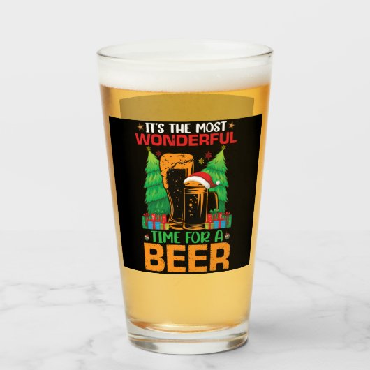 ビールサンタにとって最も素晴らしい時期だ タンブラーグラス (ドリンク正面)