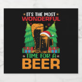 ビールサンタにとって最も素晴らしい時期だ ビールラベル (シングルラベル)