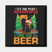 ビールサンタにとって最も素晴らしい時期だ マグネット (正面)