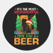 ビールサンタにとって最も素晴らしい時期だ ラウンドシール (正面)