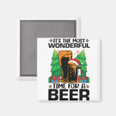 ビールサンタに最適な時期です マグネット (正面/裏面)