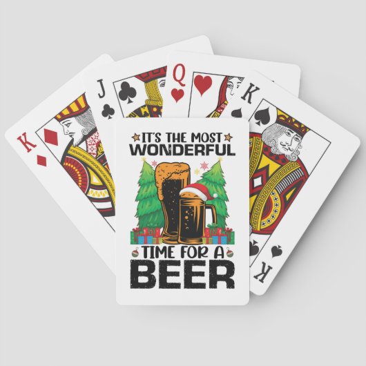 ビールサンタのための最も素晴らしい時期です トランプ (裏面)