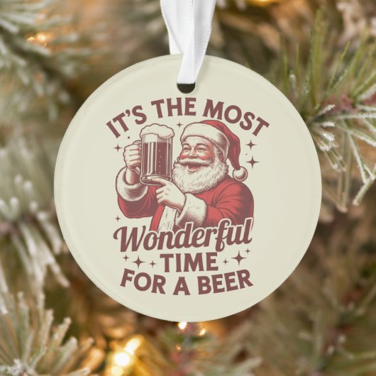 ビールサンタのクリスマスに最高の時期 オーナメント (ツリー)