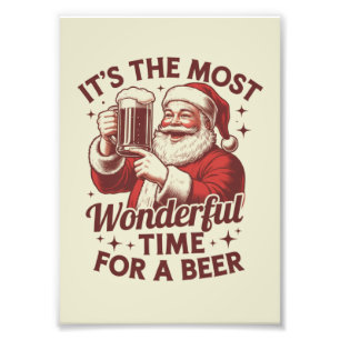 ビールサンタのクリスマスに最高の時期 フォトプリント