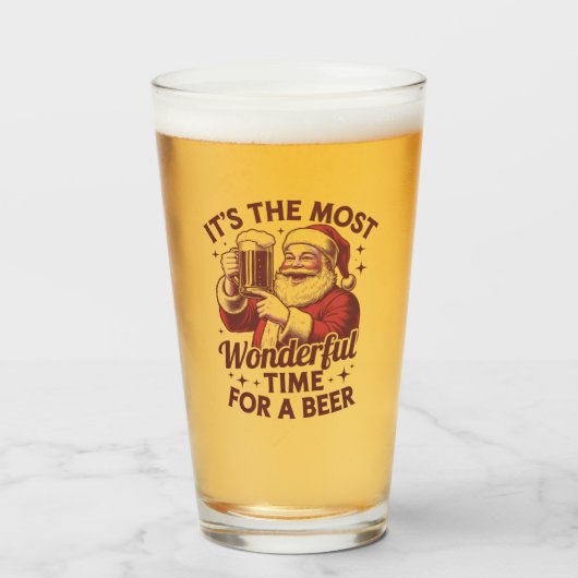 ビールサンタのクリスマスは最高に楽しい時期 タンブラーグラス (ドリンク正面)