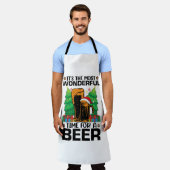 ビールサンタの季節です エプロン (着用した状態)