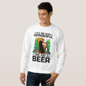 ビールサンタの季節です スウェットシャツ (正面フル)