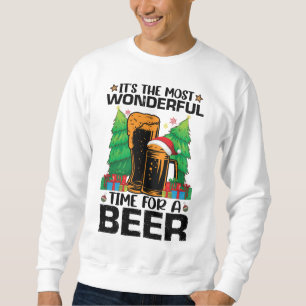 ビールサンタの季節です スウェットシャツ