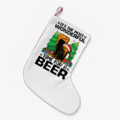 ビールサンタの季節です スモールクリスマスストッキング (正面 (吊り時))