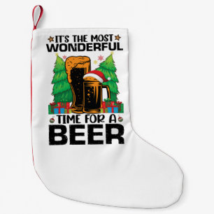 ビールサンタの季節です スモールクリスマスストッキング