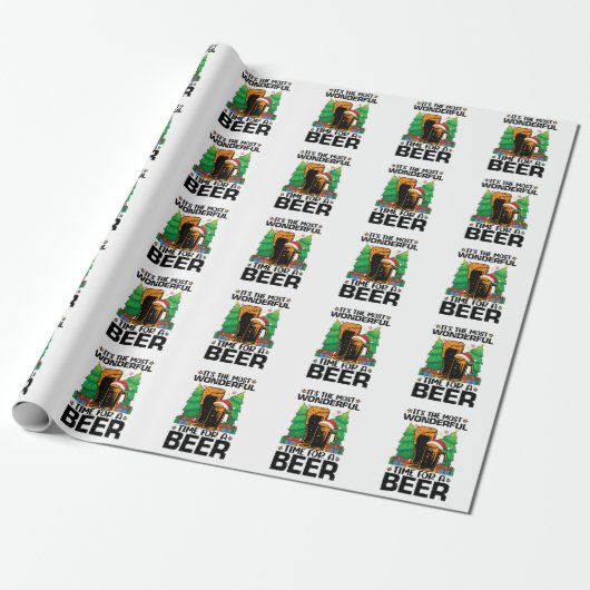 ビールサンタの季節です ラッピングペーパー (アンロールド)