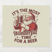 ビールサンタクリスマスにとって最高の時間だ ビールラベル (シングルラベル)