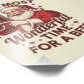 ビールサンタクリスマスにとって最高の時間だ フォトプリント            (角)