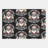 ビールサンタ応援なしではクリスマスクリスマスが出ない ラッピングペーパーシート (正面)